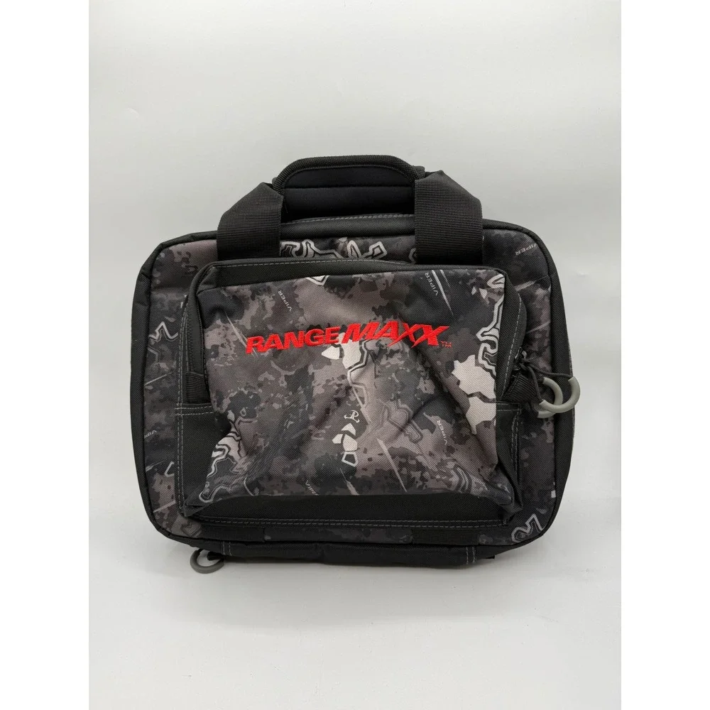 RangeMaxx Tactical Pistol Case Range Bag Black Grey Digital Camo MOLLE Padded